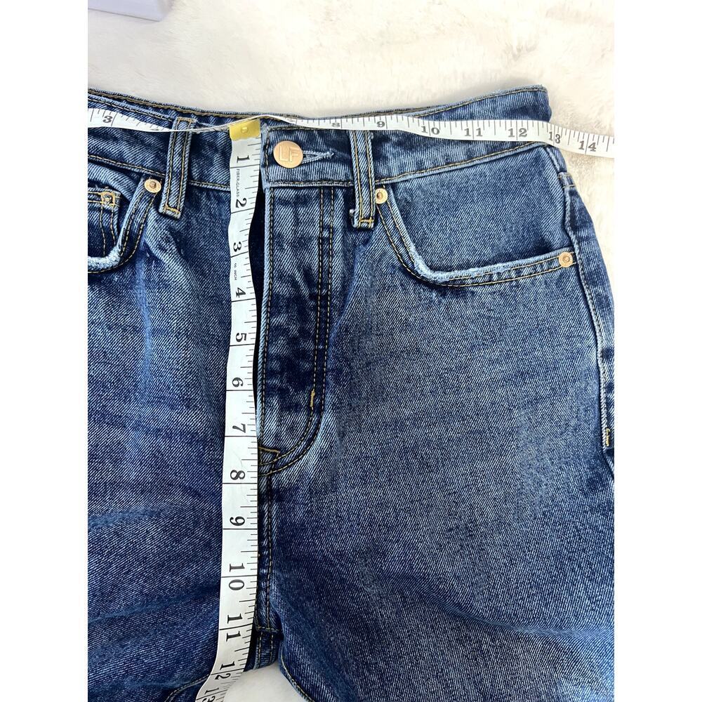 Lovers + Friends Reece High Rise Rigid Slim Straight Jeans Size 24 - Picture 7 of 8